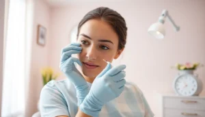 Administering Botox Behandlung in a serene clinic environment with a focus on patient care.