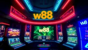 W88 online casino platform featuring vibrant visuals and user-friendly interface for betting enthusiasts.