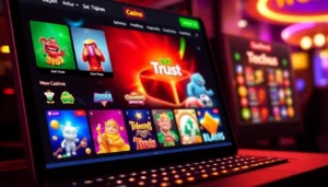 An engaging scene showing 789win's online casino platform with live dealer games and diverse betting options, emphasizing trust and variety for players.
