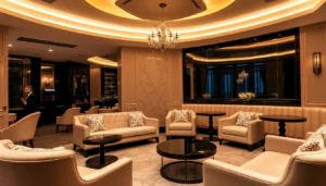 Discreet KL ESCORT service setting in Kuala Lumpur with elegant decor and warm lighting, emphasizing luxury and professionalism for discerning clients.