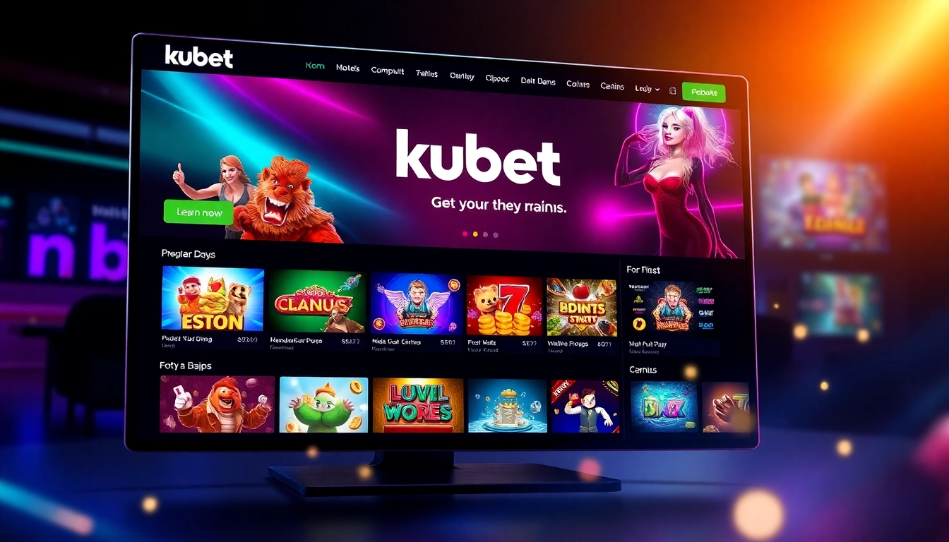 Kubet logo displayed on a stylish gaming platform with vibrant colors and engaging casino elements, inviting users to join a trusted kubet betting site.