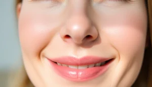 Botox Zürich: A woman with smooth skin smiling after aesthetic treatment, showcasing youthful appearance.