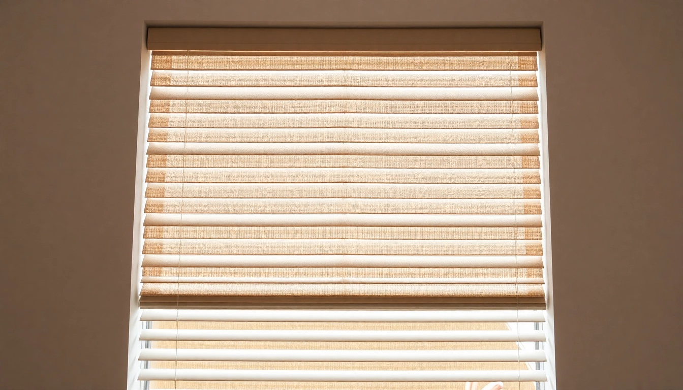 Premium rolety bydgoszcz installed in a stylish living room, showcasing modern fabric and design flexibility for privacy and light control.
