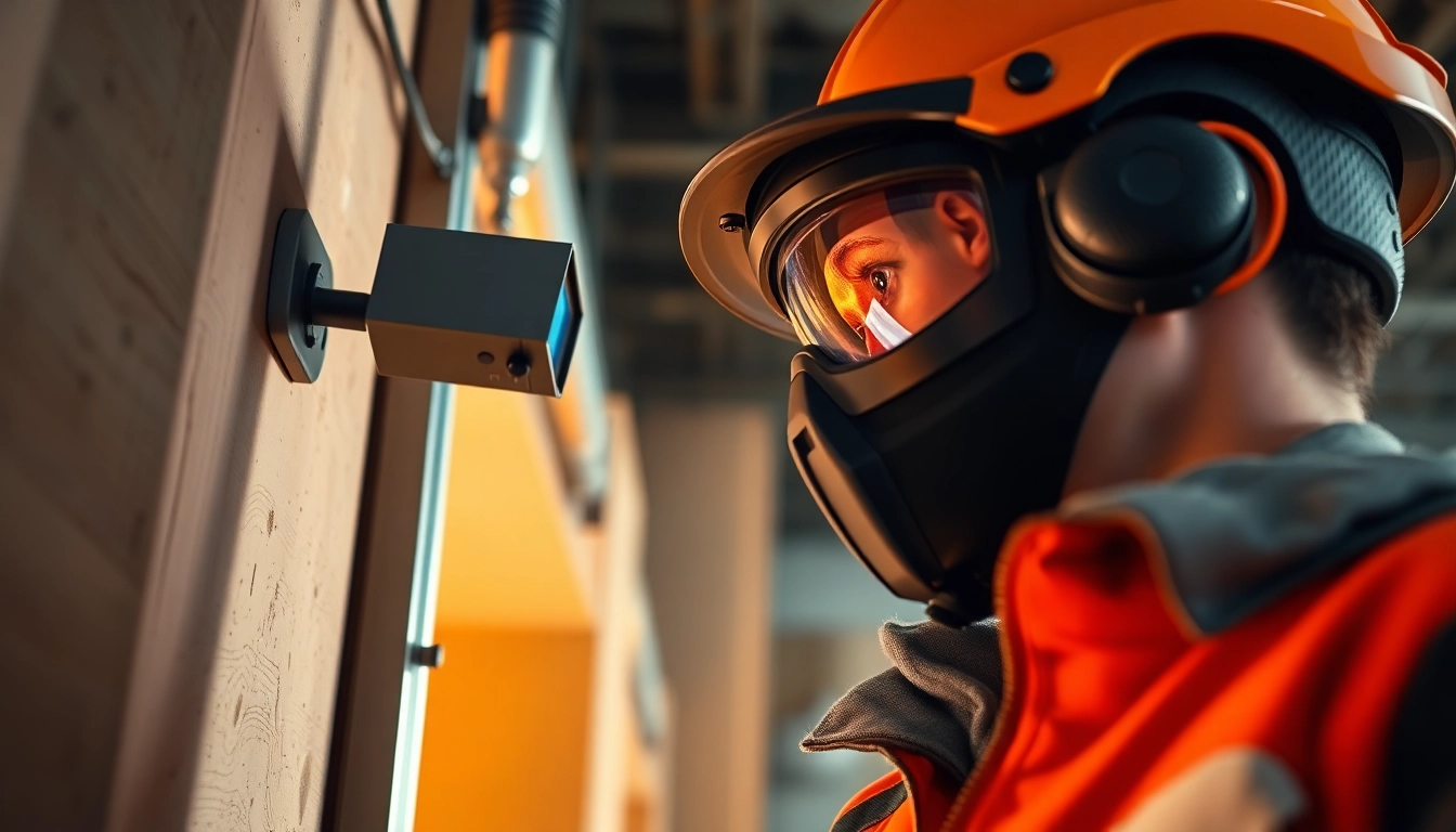 Vakbekwame professional straalt expertise uit in muizen bestrijden via slimme monitoring en bouwkundige wering, met hoogtechnologische apparatuur.
