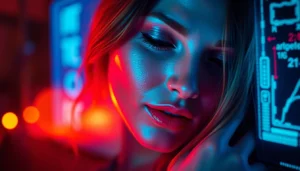 Engaging NSFW AI chat interface with a realistic digital girlfriend engaging in unfiltered conversations, highlighting intimacy and advanced AI interaction for screen readers.