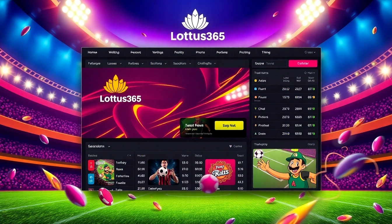 Online sports betting with Lotus365 logo on a sleek interface, capturing action, confidence, and user engagement.