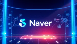 Naver's innovative search engine interface in action, highlighting user engagement and digital connectivity, ideal for SEO enhancement.
