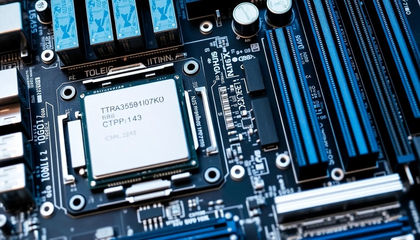 Detailed image showing the main components of a componente server including motherboard, CPU,