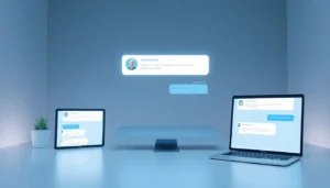 Engaging chat interface illustrating seamless online communication for business and social use