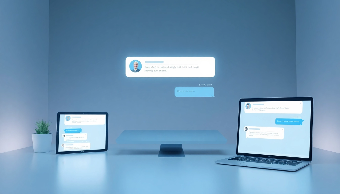 Engaging chat interface illustrating seamless online communication for business and social use