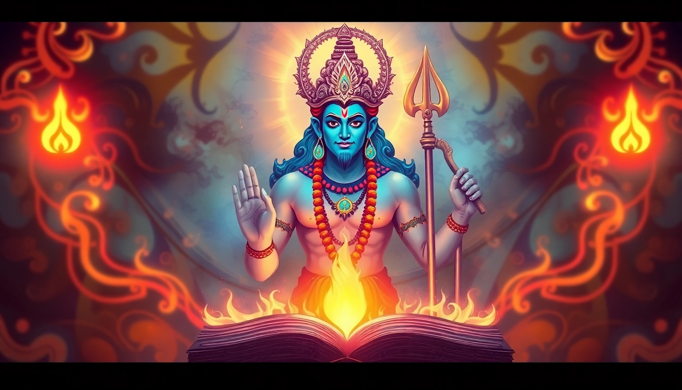 Mahadev book cover featuring traditional motifs and a spiritual aura for online betting